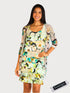 CHACHA Ruffle Knee length DIGITAL PRINT Dress - D2760